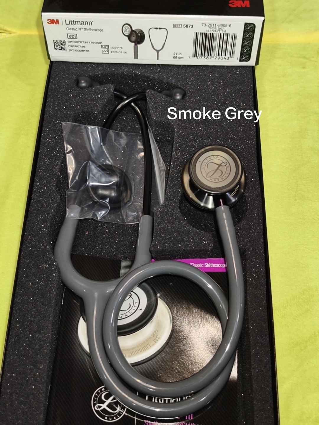 3M Littmann Classic III — Smoke Grey